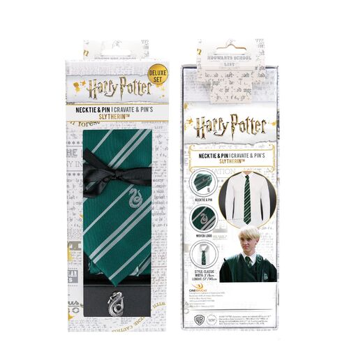 Set Corbata y Pin Licencia Harry Potter Slytherin