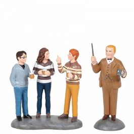 Figura decorativa Profesor Slughorn y estudiantes
