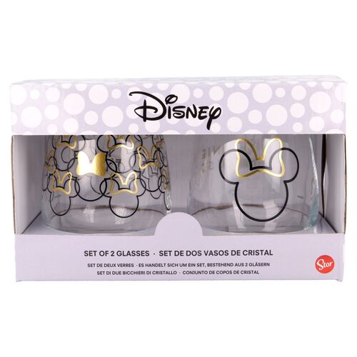 Set 2 Vasos de Cristal Minnie Mouse
