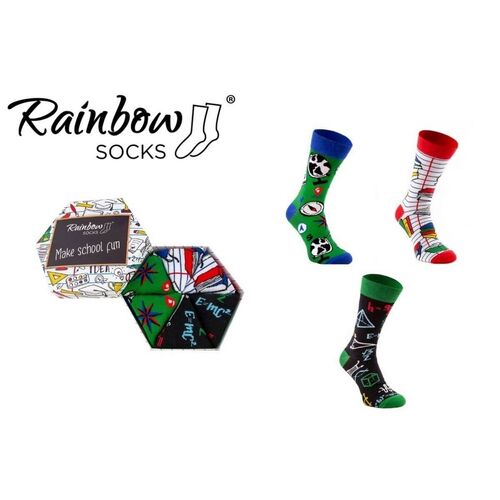 Rainbow Socks Box School Socks S (3 pairs)