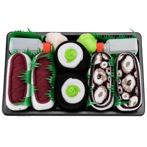 Sushi Socks Box Tuna, Octopus, Cucumber Maki L (3 pairs)