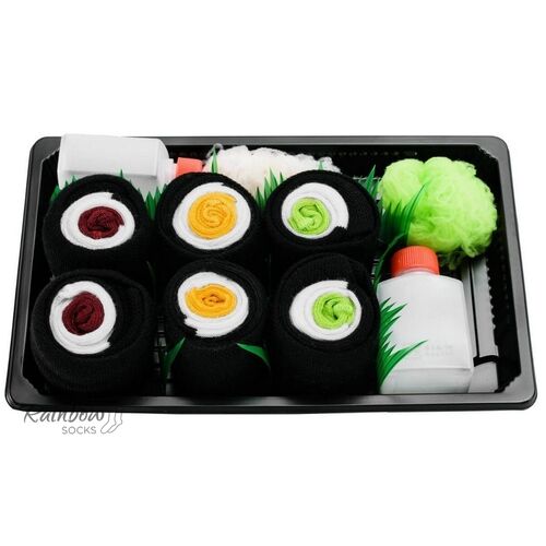 Sushi Socks Box Tuna, Oshinko, Cucumber Maki L (3 pairs)