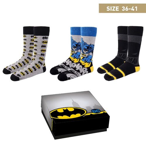 Set de calcetines DC Comics Batman Talla 36/41