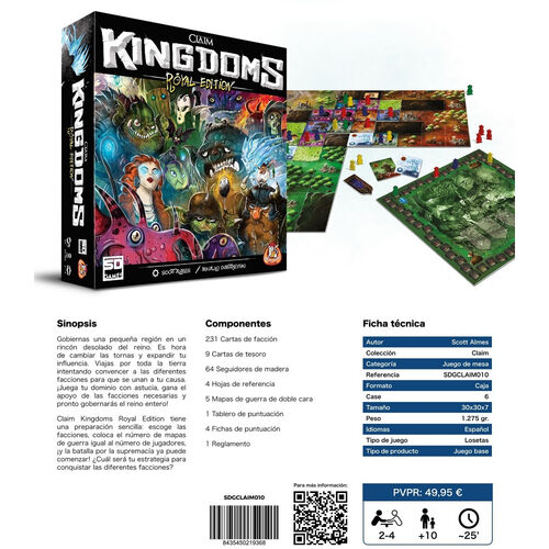 Board game Claim Kingdoms Royal Edition