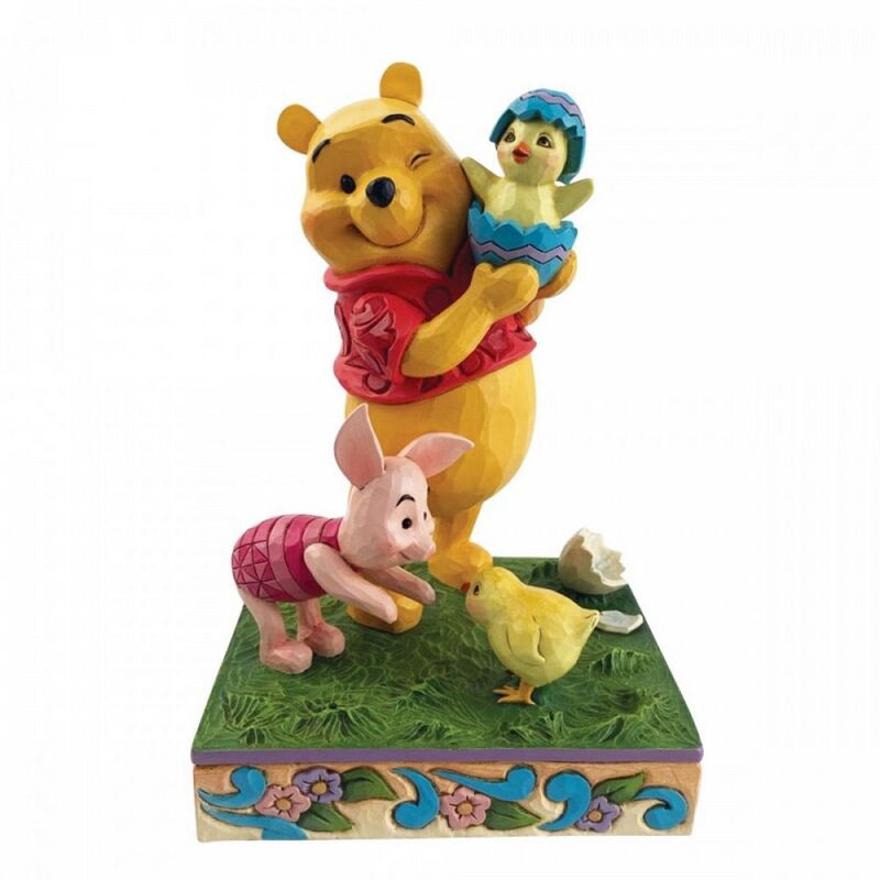ENESCO, Figura decorativa Clsicos Winnie Pooh y Piglet con Pollos de Disney