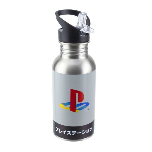 Playstation Heritage Metal Water Bottle w Straw