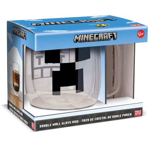 Taza de Cristal Doble Pared Minecraft