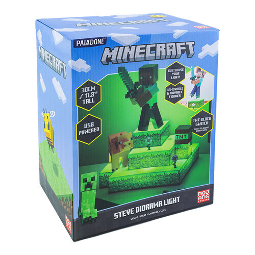 Lmpara Diorama Minecraft Steve