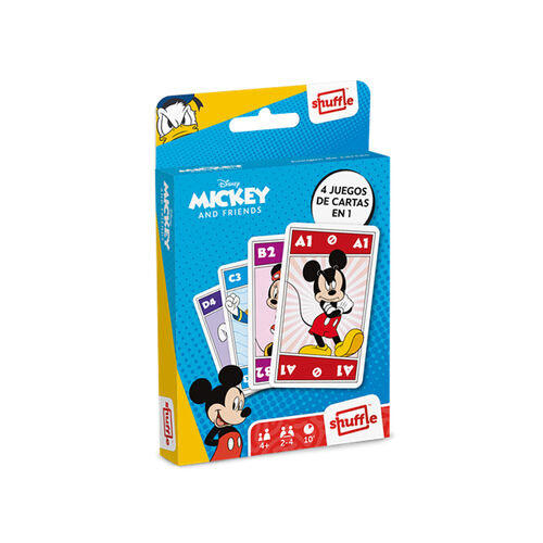 Juego de cartas 4 en 1 Disney Mickey & Friends