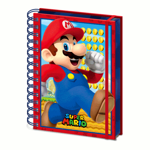 Libreta Lenticular Nintendo diseño Super Mario