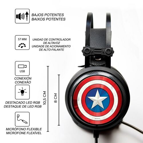 Gaming Headphones Captain America