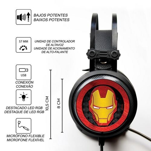 Auriculares Gaming Iron Man