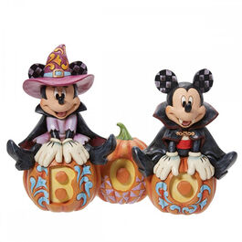 Figura decorativa Mickey & Minnie Sentadas en Calabazas