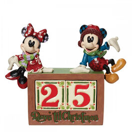 Figura decorativa Mickey & Minnie Calendario Navidad