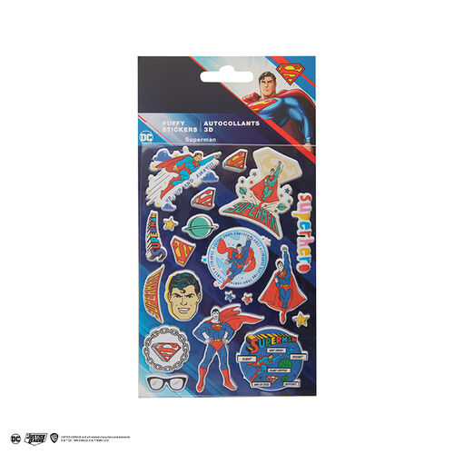 Superman Puffy Foam Sticker 100% PVC (20 stickers)