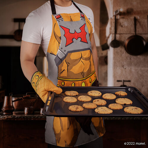 Apron & oven Mitt He-Man 100% polyester