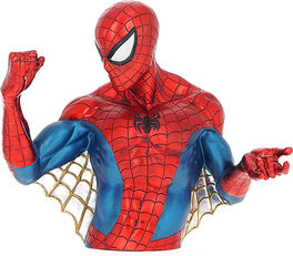 Hucha Busto Spider Man versión metálica 20 cm