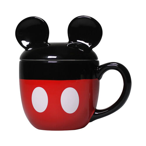 Taza 3D con tapa cuerpo Mickey Mouse 425 ml