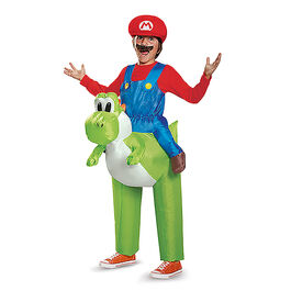 Disfraz hinchable Mario sobre Yoshi