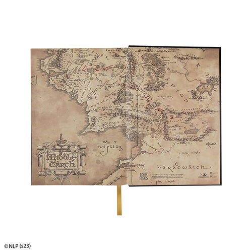 Cuaderno y mapa plegable La Tierra Media  A5