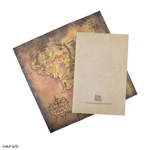 Cuaderno y mapa plegable La Tierra Media  A5