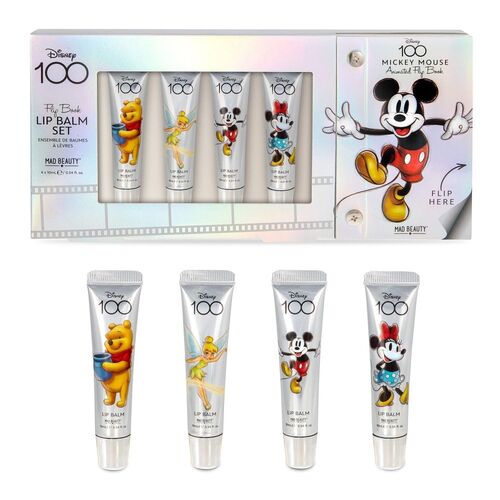 Disney 100 Lip Balm Set (Mickey, Minnie, Winnie the Pooh and Tinker Bell)