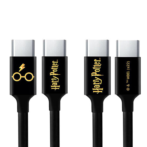 Cable Tipo C a Tipo C Harry Potter logo y gafas 1m