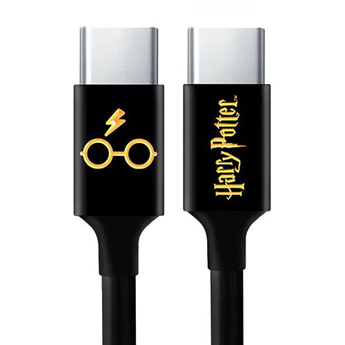 Cable Tipo C a Tipo C Harry Potter logo y gafas 1m