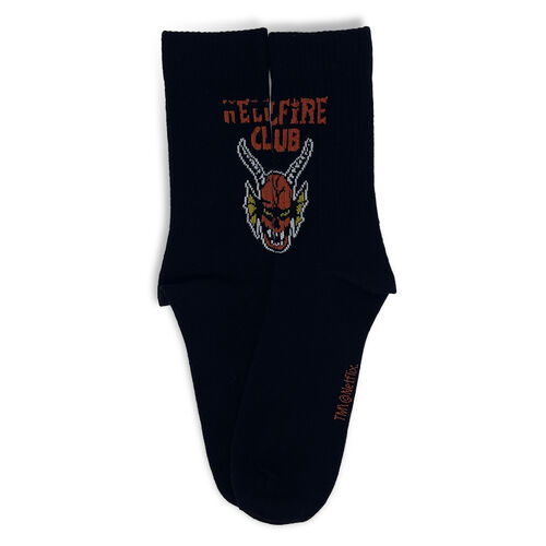 Stranger Things Logo Hellfire Club black Socks. Sizes: 35-41