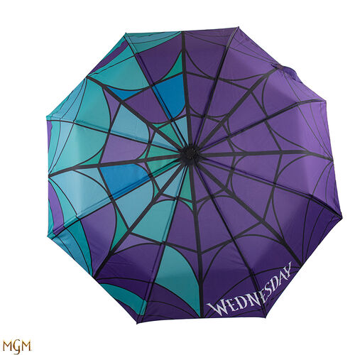 Wednesday umbrella with stained glass. 121 cm (open)