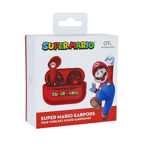 Auriculares TWS Earpods Super Mario Rojo
