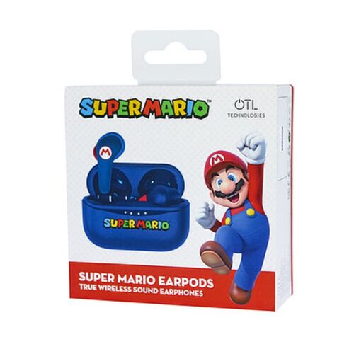 Auriculares TWS Earpods Super Mario Azul