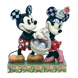 Figura decorativa Mickey & Minnie huevos de Pascua 14,5 x 14 x 7,5 cm