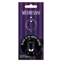 Rubber key ring black my happy colour Wednesday