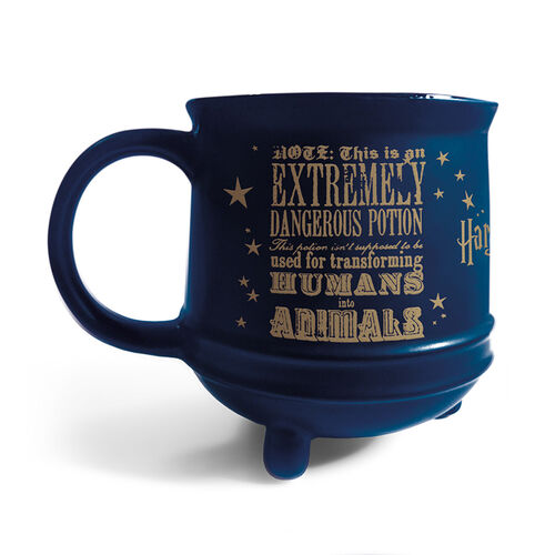 Cauldron Extremely Dangerous Potions 3D mug blue