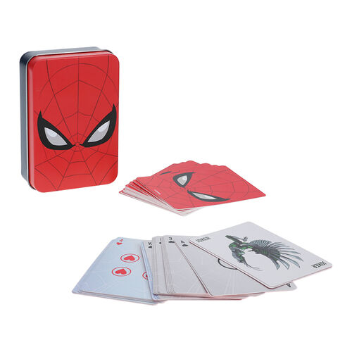 Baraja de naipes Spider-Man en caja metlica