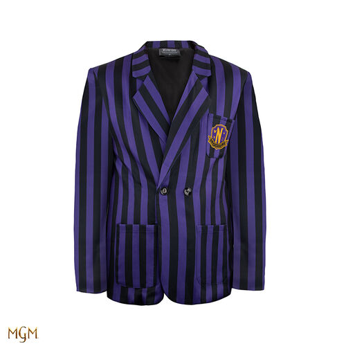 Nevermore Academy striped blazer purple - Size M