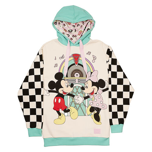 Mickey and Minnie Date Night Diner Unisex Hoodie L