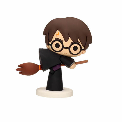 Mini Figura de goma Harry Potter capa negra