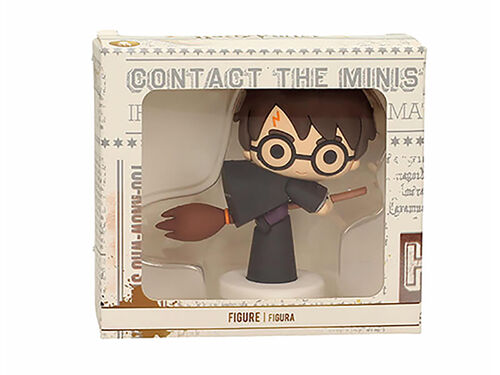 Mini Figura de goma Harry Potter capa negra