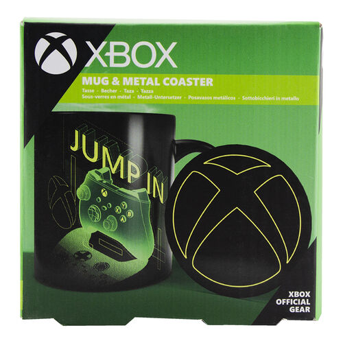 Set Taza y posavaso Xbox Jump In 300 ml