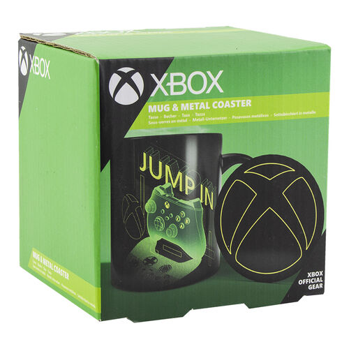 Set Taza y posavaso Xbox Jump In 300 ml