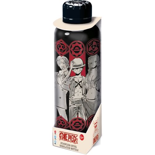 Thermos Bottle One Piece Characters (black/red) 515 ml