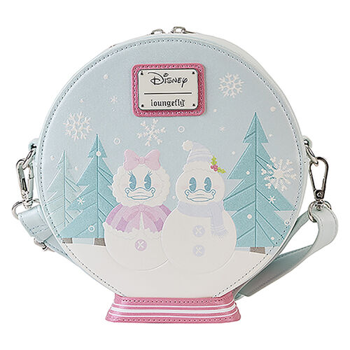 Mickey & Minnie Snowmen Pastel Snow Globe Shoulder Bag