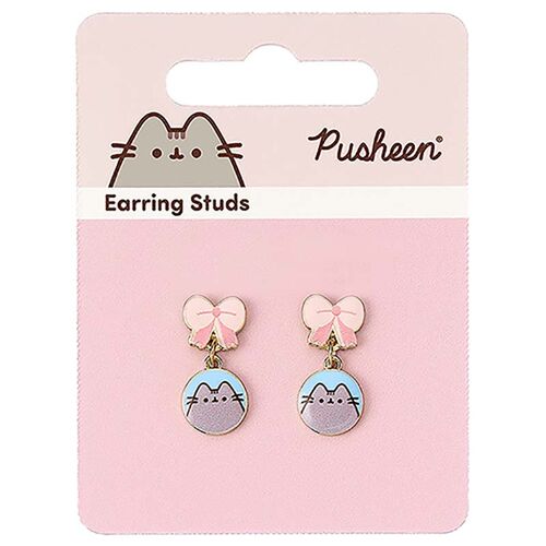 Pusheen the Cat Pink Bows Drop Earrings