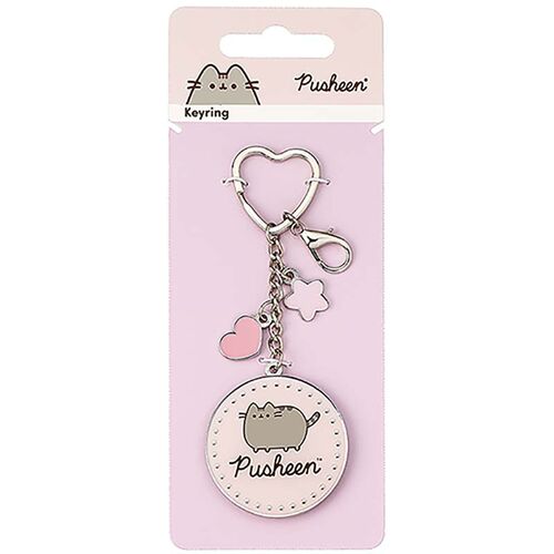 Pusheen the Cat Pink name Keyring with mini Charms