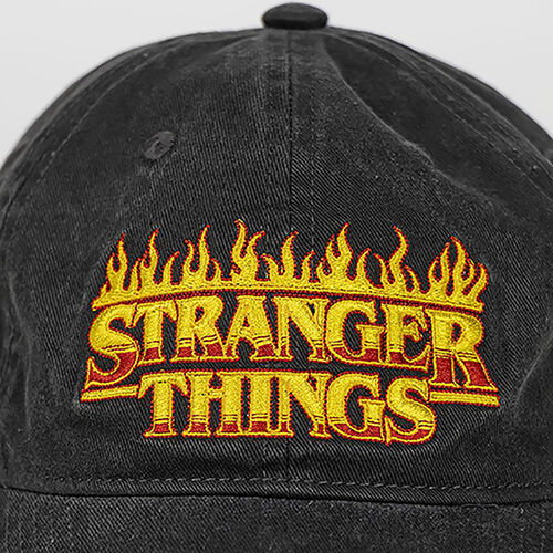 Gorra con visera curvada Logo Stranger Things en llamas talla nica adulto