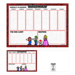 Weekly desk planner A4 Super Mario (4 Colour) 29 x 21 cm