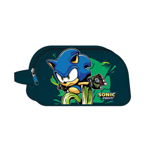 Sonic Prime toiletry bag green details 26 cm