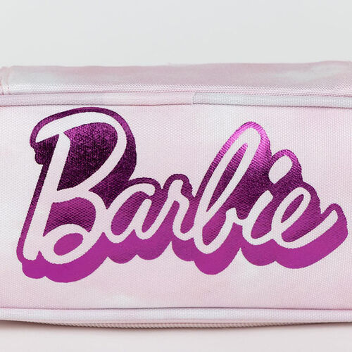 Estuche Portatodo Logo Barbie washed out rosa ovalado 22,5 cm